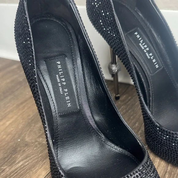 Philipp Plein Glittering Black Women's Heels